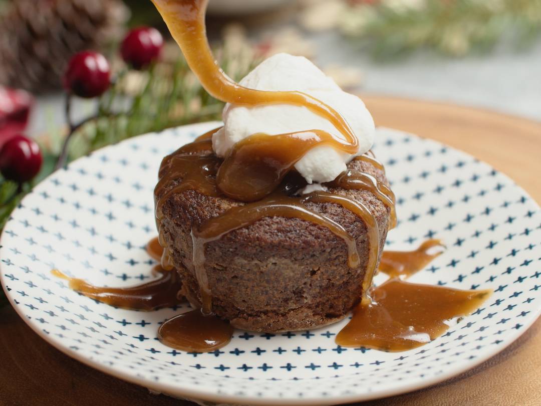 Sticky Toffee Pudding with Caramel Sauce & Ice Cream » Gordon Ramsay  Restaurants